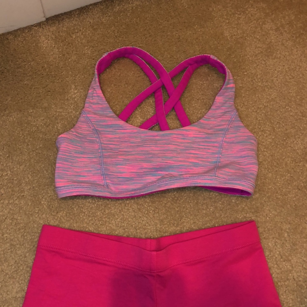 SOLD Lululemon Ivivva girls reversible sports bras. Set of two✨